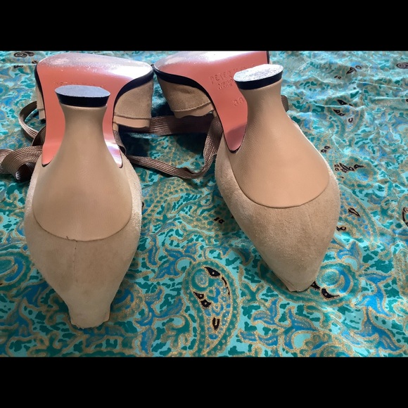 Peter Kent suede low heel vintage style shoes size 38 1/2 made in Italy. - Picture 7 of 8